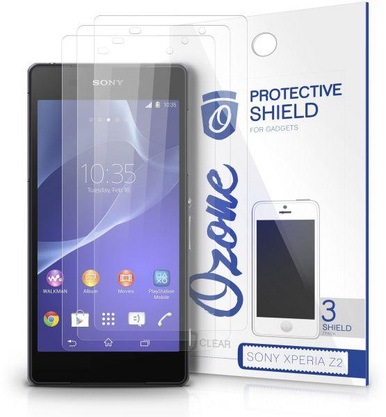Ozone Pack of 3 Crystal Clear HD Screen Protector Scratch Guard for Sony Xperia Z2