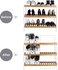 Uaejj Adjustable Shoe Slots Organizer Double Layer Shoe Rack Stackable Shoe Slot, Space Saver Shoe Slots Organizer Display Rack Holder For Home, Set Of 20Pcs (White)
