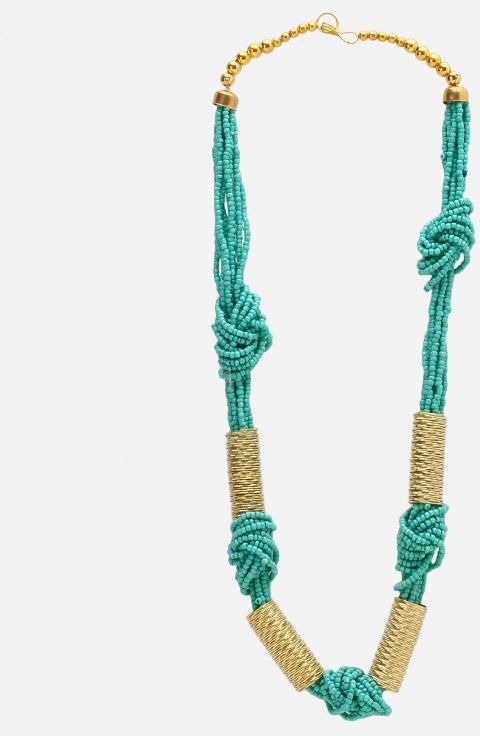 Style Europe Multi-Knotted Necklace - Mint Turquoise