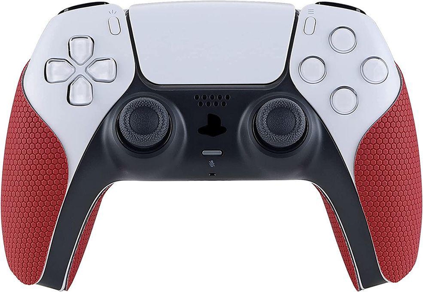 PlayVital Red Anti-Skid Sweat-Absorbent Controller Grip for PS5 Controller