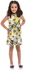 Basicxx All-Over-Print Sleeveless Dress for Toddler Girls Yellow 2-3 Years