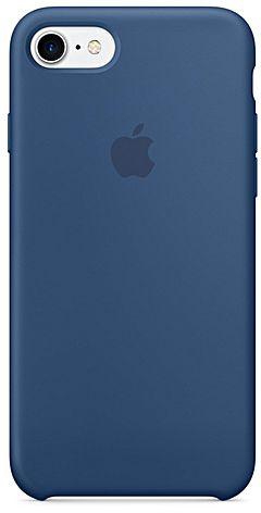 Apple جراب سيليكون - آيفون 7 - أزرق