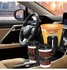 Car cup holder with a detachable rotating food tray in addition to 2 small cup slots and a large cup slot /CUP-B03