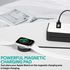 Promate Apple Mfi Certified Watch Charger, 5W Magnetic Charge Pad Cord with USB-A Input, AuraCord-A Black