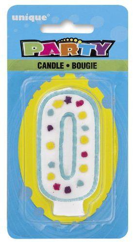 Party Numeral Candle #0 1 PC, Unisex