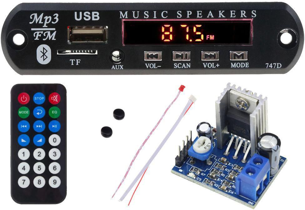 MP3 Decoder Board Bluetooth USB & Audio Amplifier Board Module TDA2030