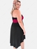 Plus Size Two Tone Backless Lace Panel A Line Strappy Midi Dress - 1x | Us 14-16