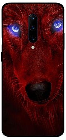 Protective Case Cover For Oneplus 7 Pro Red Wolf & Blue Eyes
