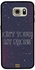 غطاء حماية واقٍ لهاتف سامسونج جالاكسي S6E نمط بخلفية ذات نجوم ومطبوع بعبارة "Don't Touch My Phone"