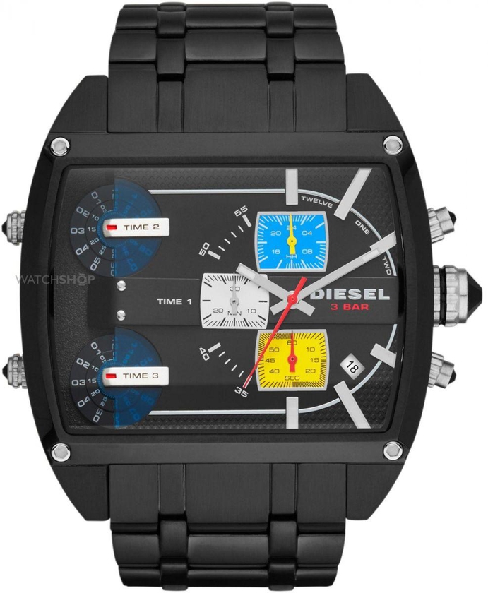 Diesel Black Stainless Black dial Watch for Men DZ7325