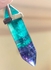 Sherif Gemstones سلسلة بدلاية حجر الفلورايت الطبيعي الرائع متعدد الألوان طبيعي اصلي تماما بندول مسلة