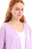 TOUT Open Neckline With Slits Casual Short Cardigan - Lilac