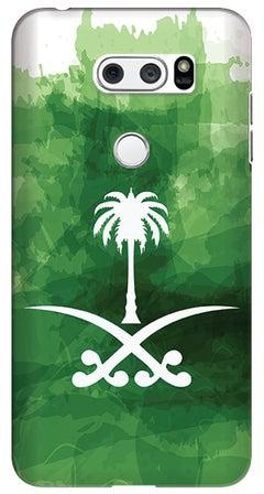 غطاء رفيع محكم بمظهر غير لامع لهاتف ال جي في 30 شعار السعودية