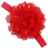 Flower Embellished Headband Red