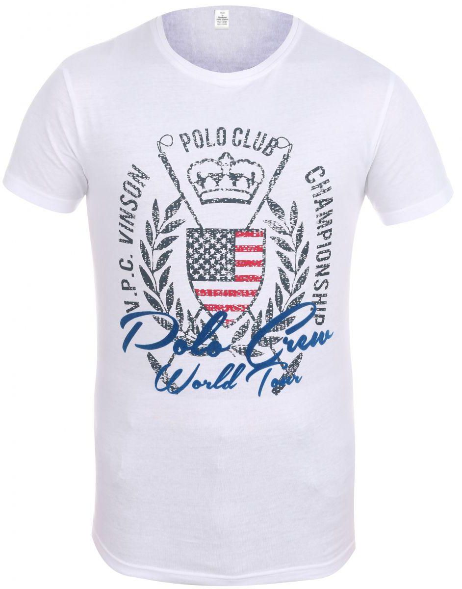 Vinson Polo Club Polo T-Shirt For Men , Size  M , White