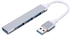 4-in-1 Aluminum Alloy Hub USB Adapter