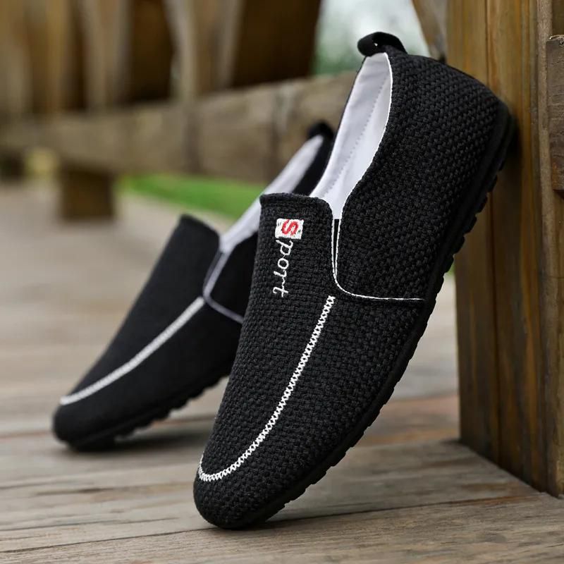 Men's Loafers Shoes Breathable Cloth Light Casual Men's Shoes  Canvas shoes