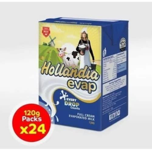 Hollandia Evap Full Cream Evaporated Milk 120g- 24pcs