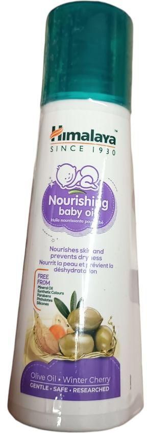 Himalaya NOURISHING BABY OIL Nourishes Prevents Dryness Olive Oil Winter Cherry Free From Mineral Oil Synthetic Colours Parabens Phthalates Silicones
