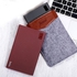 Hoco Carbon Fiber Power bank 20000 mAh Type-C and micro USB with a leather cover - Red Wine