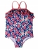 Pink Platinum Superior Quality Floral Print Pom-Pom Trim Swimsuit (UPF 50+ Protection)- 1piece