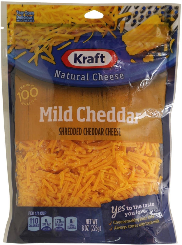 Kraft Natural Mild Cheddar Shredded Cheese 226g