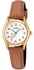 Casio Women's White Dial Leather Band Watch (LTP-1094Q-7B8)