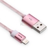 BENKS 1M Nylon Braided MFi Fast Charging USB Cable for iPhone 5/5S/SE/6/6S/6 Plus iPad Rose Gold