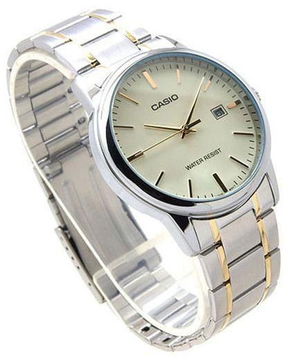 Casio MTP-V002SG-9A Stainless Steel Watch - For Men - Dual Tone