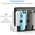 Joy-Con Charger for Nintendo Switch OLED Model, for Nintendo Switch Charger, Compatible with Joy Con Charger for Switch & OLED Model Version, USB Charging Dock Station Stand with Indicator - White
