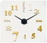 Generic Large Diy Quartz 3D Wall Clock Acrylic Sticker Letters And Number Wall Clock - Gold