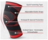 Men Women Pair of Knee Braces Knitted Adjustable Straps Support Compression Sleeve Non-Slip Breathable Basketball Running Fitness 2XL 20*5*12cm