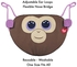 TY Kids Face Mask Monkey Coconut Brown