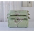 6-Pieces Floral Printed Comforter Set Polyester Green/White King