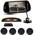 TFT LCD Car Mirror Monitor with Reverse Camera, Indicator and Black Color Sensors (7in)