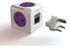 Allocacoc Powercube ReWirable USB 4 Plugs Purple