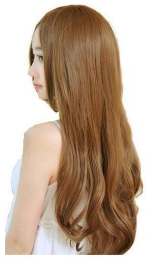 Curly Long Hair Wig Brown 70centimeter