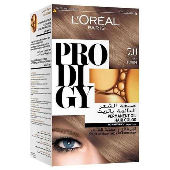 L'Oreal Paris Prodigy Permanent Oil Hair Color -7.0 Blonde - 60b+60g+60ml