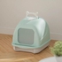 TD Sturdy Cat Litter Box - Green/White