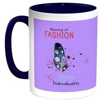 Meaning Of Fashion Printed Coffee Mug Blue/White