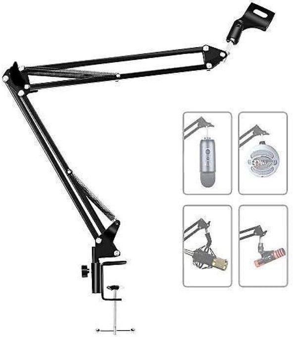 Professional Studio Mic Suspension Boom Scissor Mic Arm Stand With Table Mounting Clamp