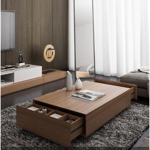 Modern Coffee Table With Storage - Brown (Delivery Within Lagos Only)