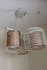 3991/3- Modern Ceiling Pendant Lamp - 3 Lamps White Color With Double Glass Shade