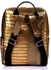 Silvio Torre Shiny Crocodile Skin Leather Backpack - Gold