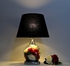 Table Lamp Décor Bouquet Of Roses Modern Modern Design Silver Metal Clear Glass Height 45 Cm Linen Shabwa Black Color