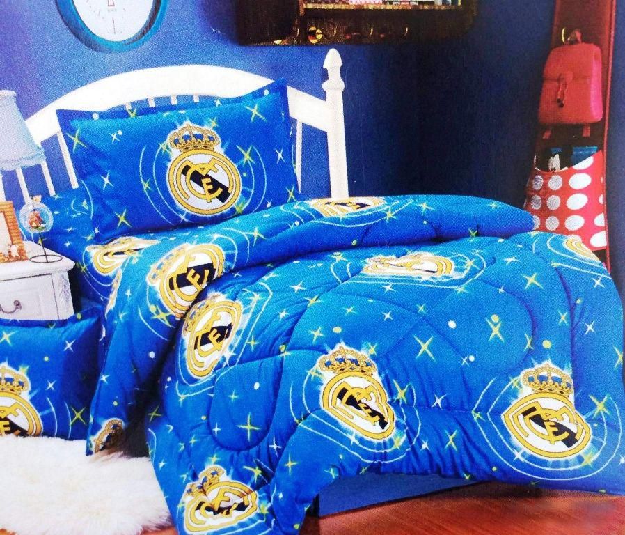 Horus Winter Micro Fleece Comforter set for kids, 3pcs, Single size, Real Madrid, NO.07