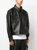 Jaop Rough Button Up Leather Jacket And Short - Black