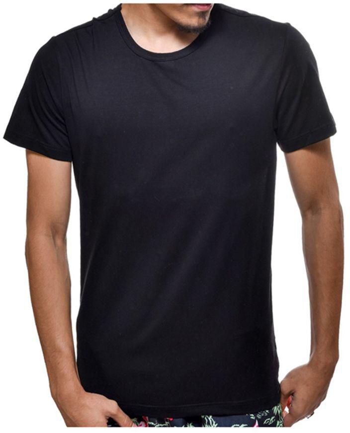 Round Neck Short Sleeve T-Shirt Black