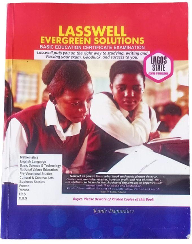 Latest 2017- 2021 Lasswell Evergreen Solutions NECO JSS 3 Lagos State Edition Past Questions