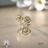 3Diamonds Women's Flower Ring, Gold Plated, High Quality With Sparkling Zircon